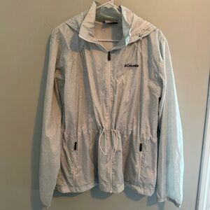 Columbia | Stone Creek Windbreaker Hooded Rain Jacket / Anorak Jacket White XL
